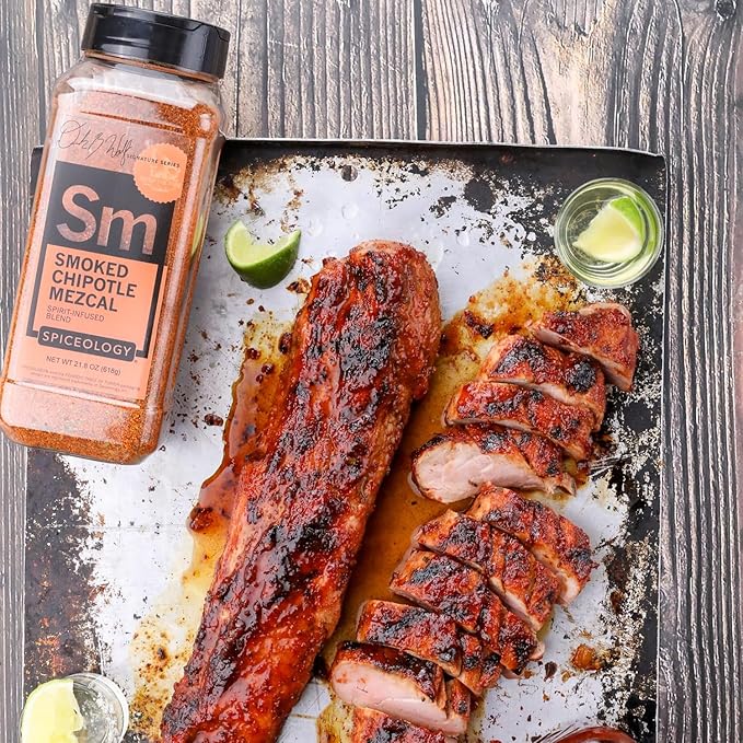 Spiceology & Derek Wolf - Smoked Chipotle Mezcal BBQ Rub - Spirit-Infused Barbeque Rubs, Spices and