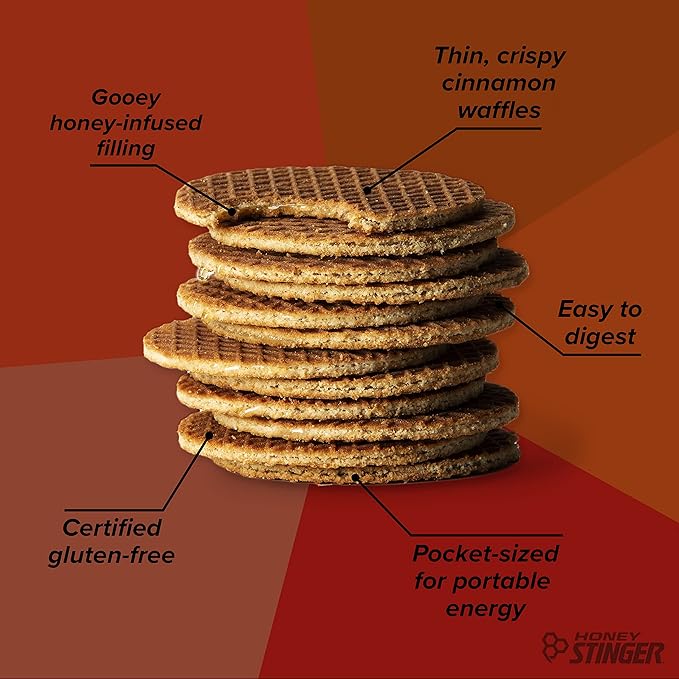 Honey Stinger Organic Gluten Free Cinnamon Waffle, Energy Stroopwafel for Exercise, Endurance and