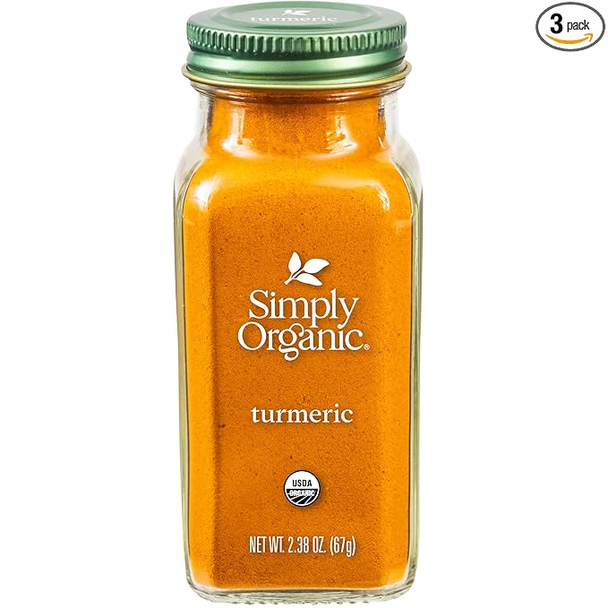 Simply Organic Ground Turmeric Root, 2.38 Ounce, Distinct Aroma, Ginger & Pepper-Like Flavor