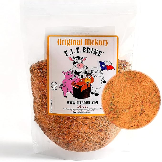 FIT Brine - Original Hickory, 16oz | Premium Meat Tenderizer & Seasoning | Adds Smoky Flavor &