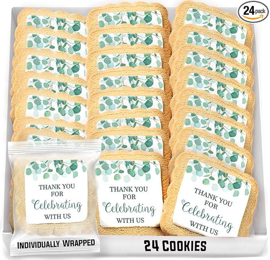 Thank you for Celebrating With Us | Party Favor Cookies For Guests Wedding Baptism Baby Bridal