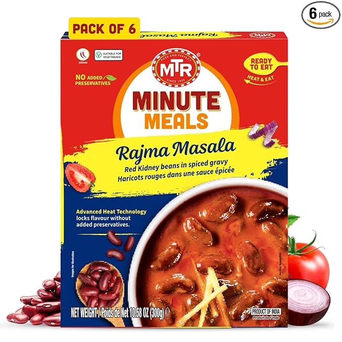 MTR - Minute Meals: Rajma Masala - Red Kidney Beans in Spiced Gravy - Authentic Indian Ready-to-Eat
