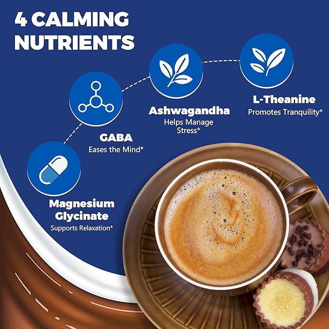 Mushroom Hot Chocolate for Calm & Relax | 10 Mushroom Blend with L-Theanine, GABA, Magnesium