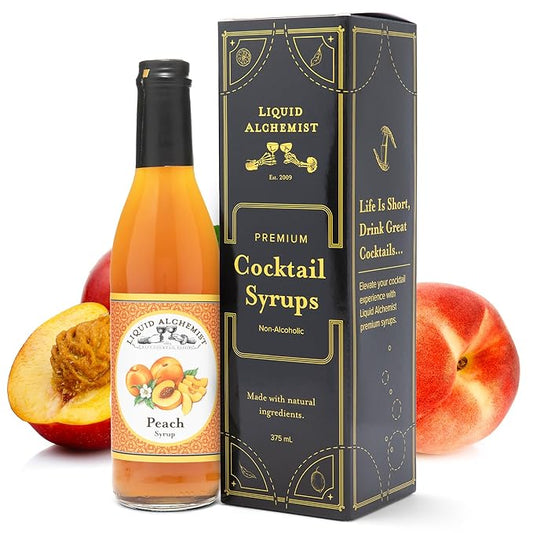 Liquid Alchemist Peach Syrup for Drinks - Real Ingredients Make the Perfect Summer Cocktail or
