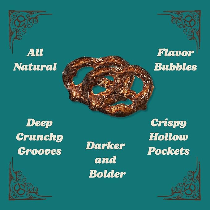 Unique Snacks Extra Dark Splits Pretzels, Original Split-Open Pretzels, Delicious Homestyle Baked
