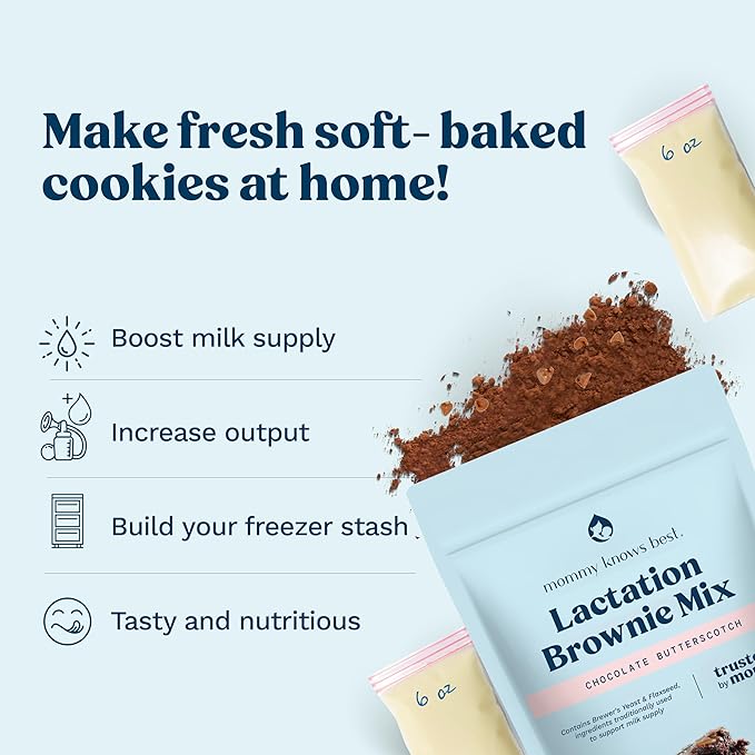 Lactation Cookies Mix - Chocolate Butterscotch Brownies Breastfeeding Cookie Supplement Support for