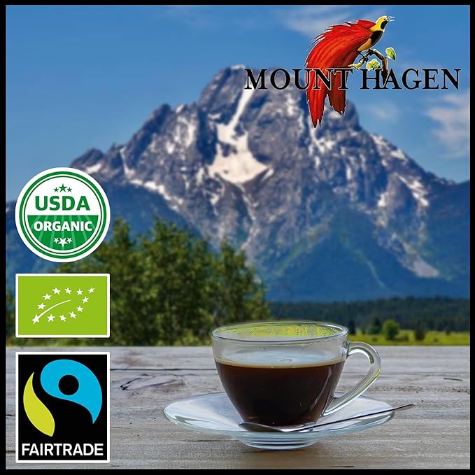 Mount Hagen 250 Count Single Serve Instant Coffee Packets - Bulk Pack | Eco-friendly, Organic