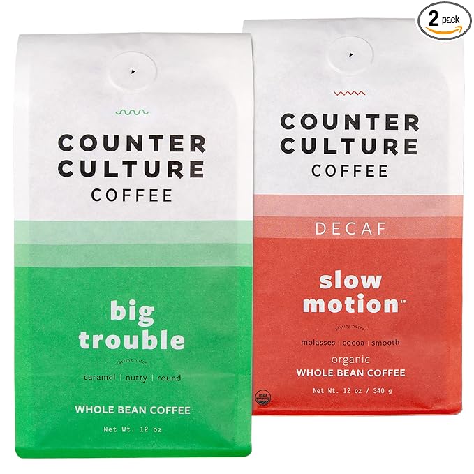 Counter Culture Coffee - Whole Bean Coffee - Multi-Pack - One 12oz Bag of Each (Big Trouble and