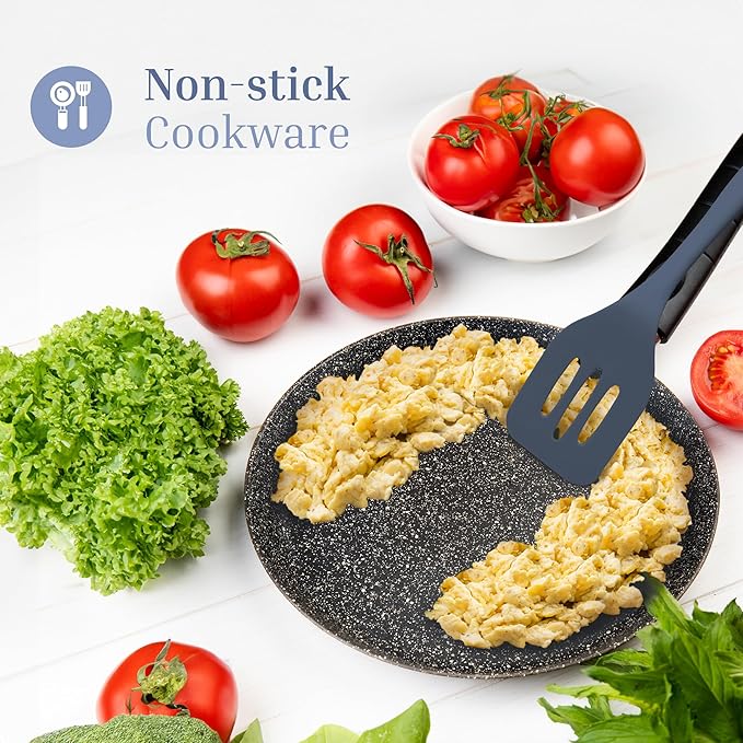 Silicone Slotted Turner Set – 2-Piece Set of Turner Spatulas for Eggs and Pancakes – Kitchen Tools