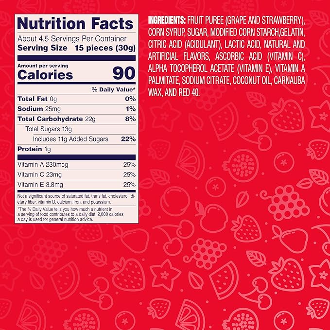 Welchs Strawberry Fruit Snacks, 5-Ounce (Pack of 12)