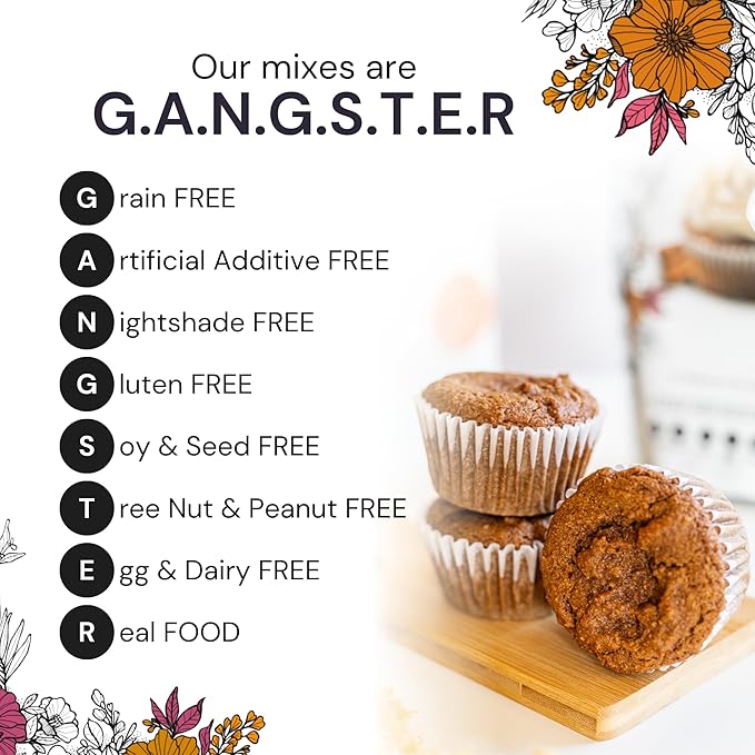 eat G.A.N.G.S.T.E.R. Cinnawin Spice Cake & Muffin Mix, Allergy-Friendly Baking Mix, Grain-Free, No