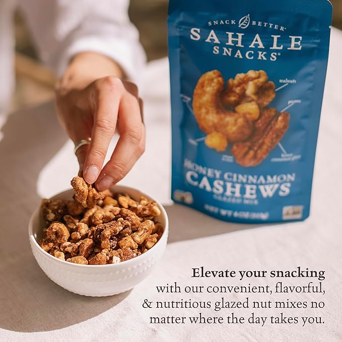 Sahale Snacks Honey Cinnamon Cashews Glazed Mix, 1.5 Ounce (Pack of 18)