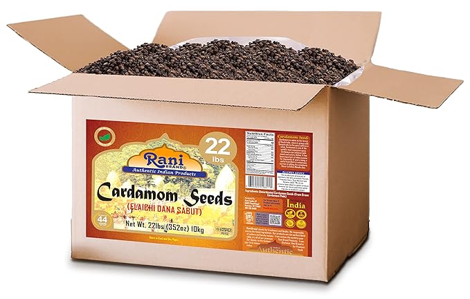 Rani Cardamom (Elachi) Decorticated Seeds Indian Spice 352oz (22lbs) 10kg Bulk Box ~ All Natural |