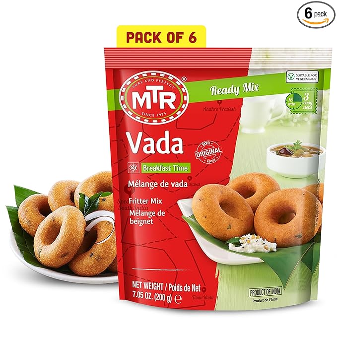MTR Instant Vada Mix - Ready to Cook Authentic Indian Breakfast, Lunch, Dinner or Snack Meal - No
