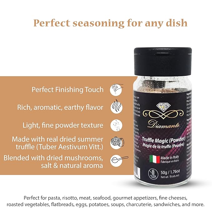 Diamante Italy Truffle Magic (Powder) with 5% Black Truffle Content - Truffle All Purpose Seasoning