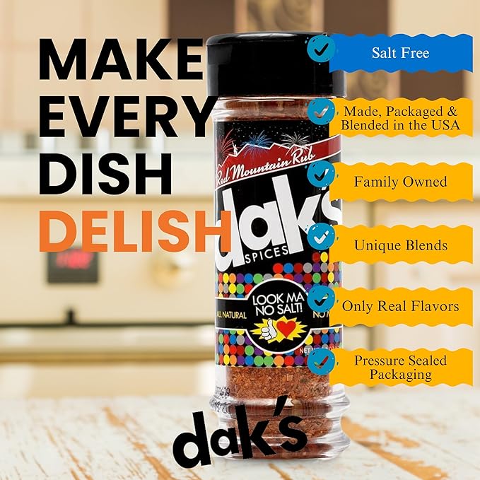 DAK's Spices Red Mountain Seasoning Blend | 100% Salt Free | Healthy Seasoning | MSG, Preservative
