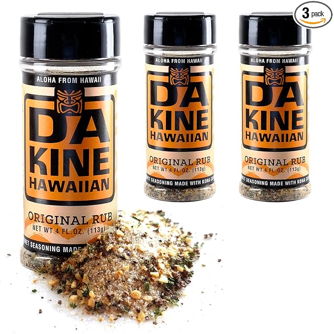 Da Kine Hawaiian Premium BBQ Dry Rub Seasoning - Authentic BBQ Seasoning Blend, Perfect Gourmet Rub