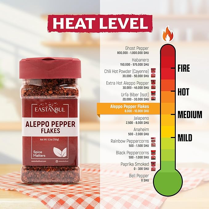Aleppo Pepper and Sumac, Aleppo Pepper Flakes 5.3oz, Sumac Spice 6.4oz, Spice Set of Pul Biber and