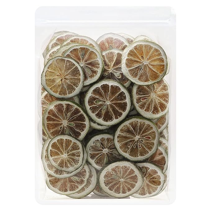 iGAOZM Dried Lime Slices,3.52OZ/100g,Dehydrated Dry Lime For Cocktails,No Additives,No Sugar