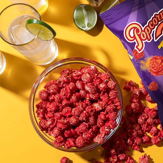 Popcornopolis Fuego Takis 5 ct, 2 oz Case, Hot Chili Pepper & Lime Flavored Extreme Savory Popcorn