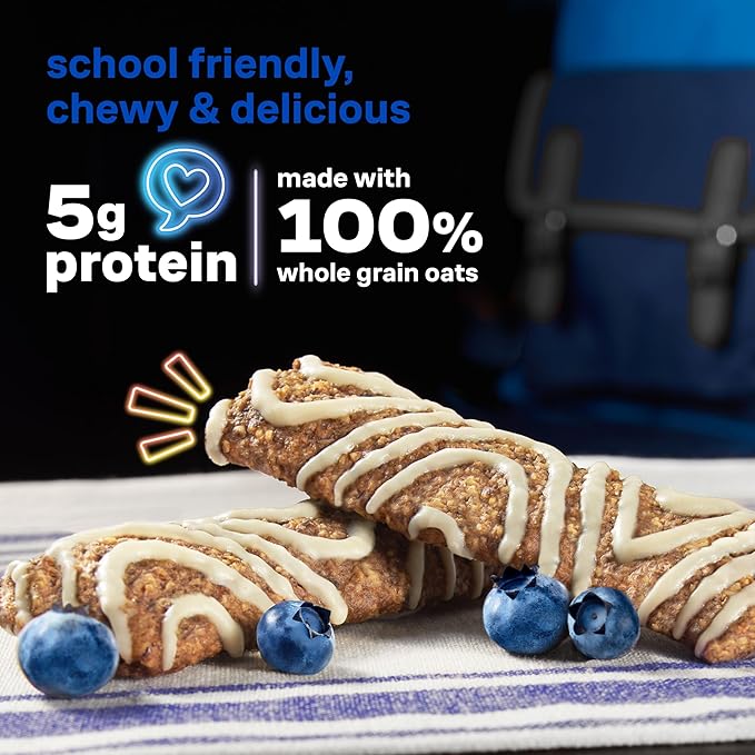 KIND Kids Snacks, Blueberry Muffin Bar, Tree Nut and Peanut Free, Gluten Free, Whole Grains and