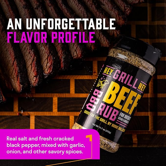 Hey Grill Hey | Beef Rub 11.7 oz | NBBQA Award Winning Rub. Geat brisket seasoning, burger