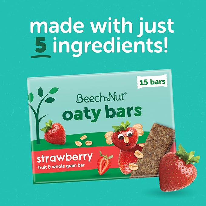 Beech-Nut Toddler Snacks Oaty Bars Granola Bars for Babies & Toddlers, Fruit & Whole Grain