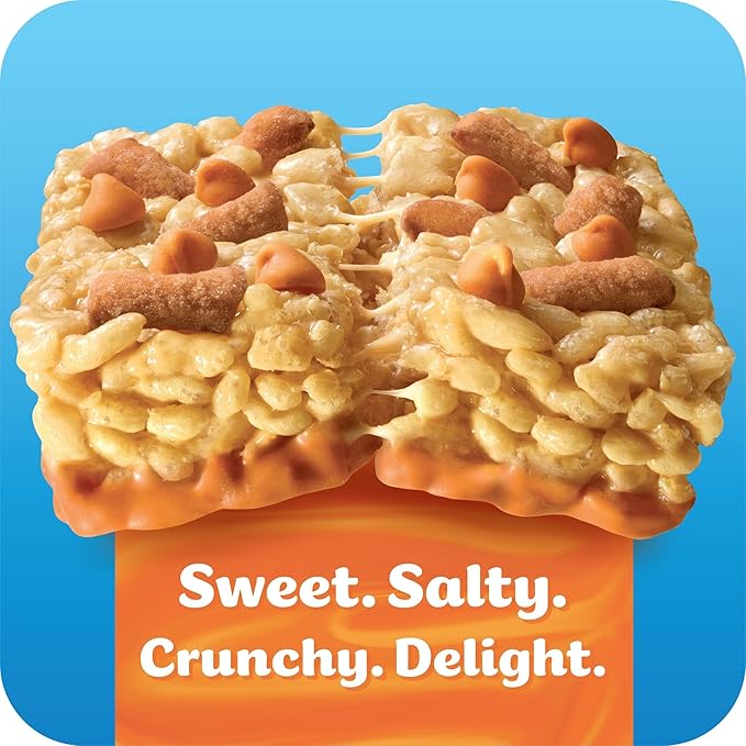 Rice Krispies Treats Bliss Crispy Marshmallow Squares, Snack Bars, Caramel Sea Salt Pretzel (6