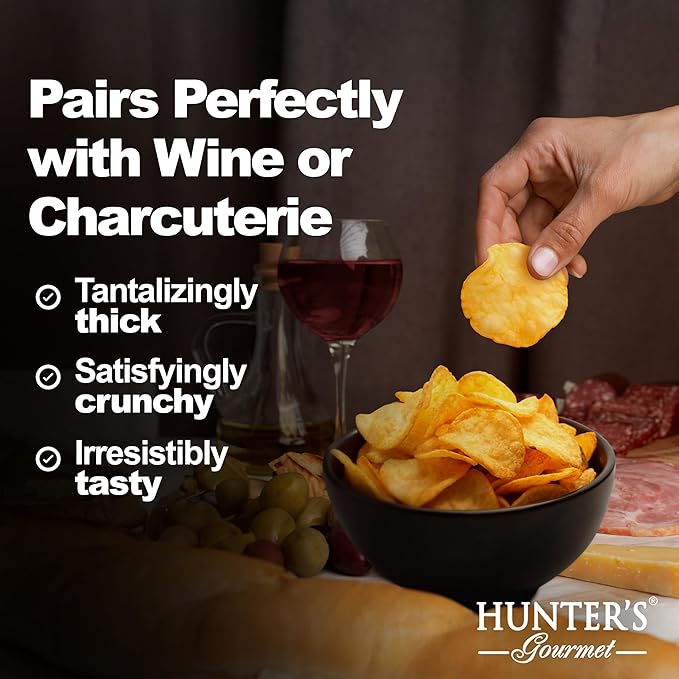 Hunter's Gourmet Hand-Cooked Chips | Made in a Nut-Free Facility | Premium Gourmet Snack | Travel