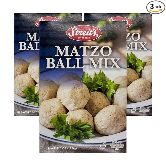 Streit's Matzo Ball Mix - Kosher Certified, Suitable for Passover, No MSG Added, Just Add Eggs &
