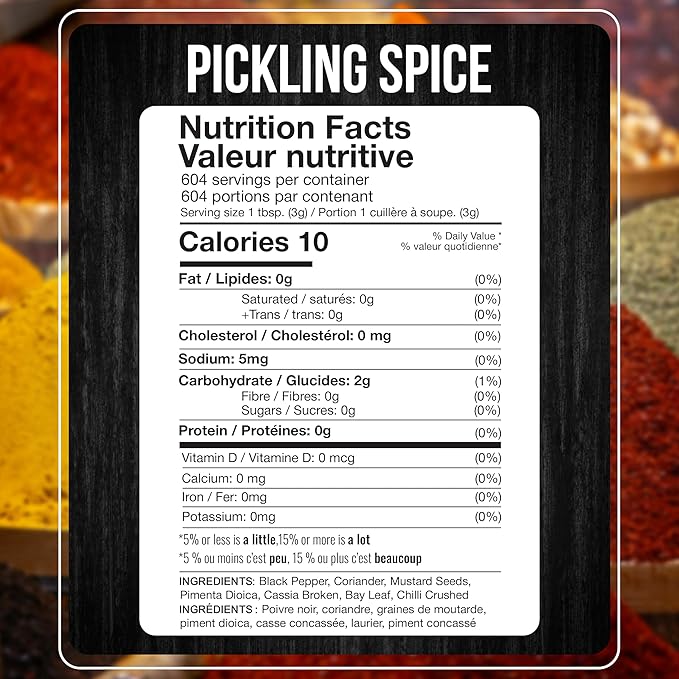 Fresh Finest Bulk Pickling Spice ??4 LB (64 oz) Pickling Spice Mix for Canning ??Premium Mixed