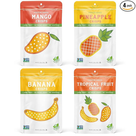 Nature's Turn Freeze-Dried Fruit Snacks, Mixed Tropical (Mango, Pineapple, Banana) Fruit Crisps