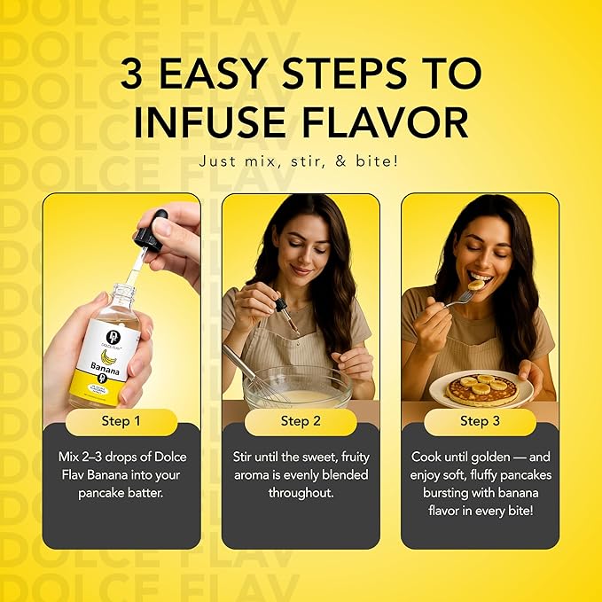 Dolce Flav Banana Extract ??2 Ounce Oil-Soluble Kosher, Sugar-Free, Concentrated Ripe Banana