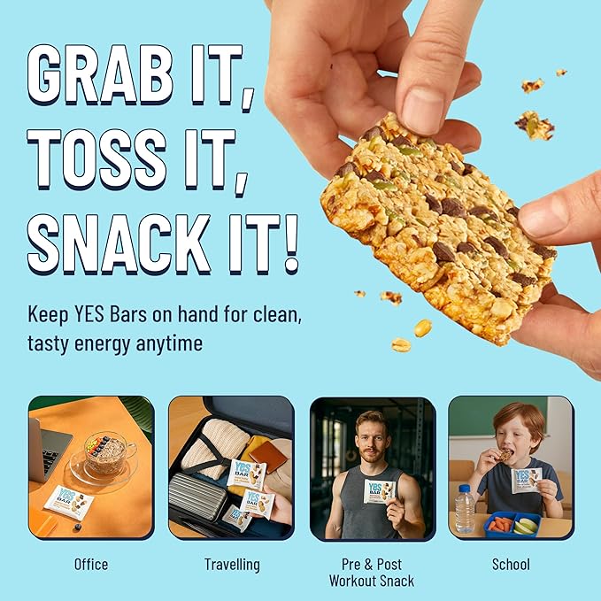 The YES Bar Peanut Butter Dark Chocolate ??Plant Based Protein, Decadent Snack Bar ??Vegan, Gluten