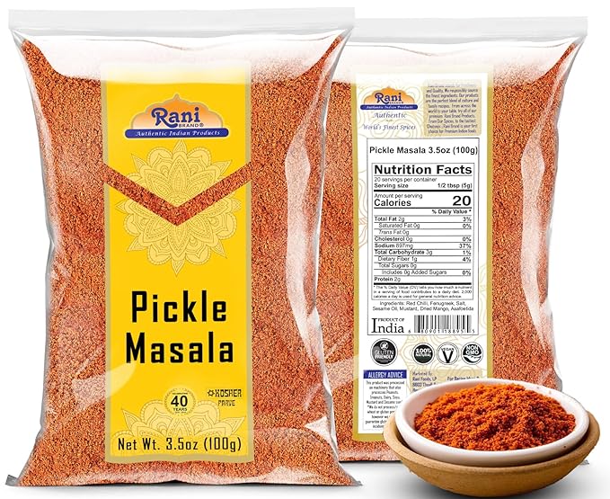Rani Pickle (Achar) Masala Indian Spice Blend 3.5oz (100g) ~ All Natural | Vegan | Gluten Friendly