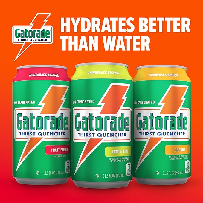 Gatorade Thirst Quencher, Lemon-Lime, 12 Fl Oz Cans (Pack of 18)