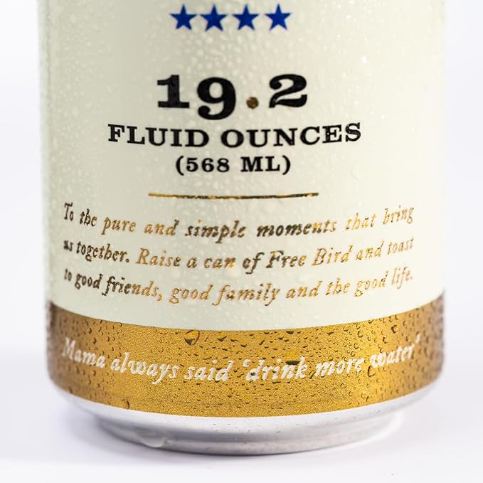 Free Bird, Sparkling Southern Spring Water, 12-Pack (19.2oz Tallboy Cans) – Unflavored Carbonated