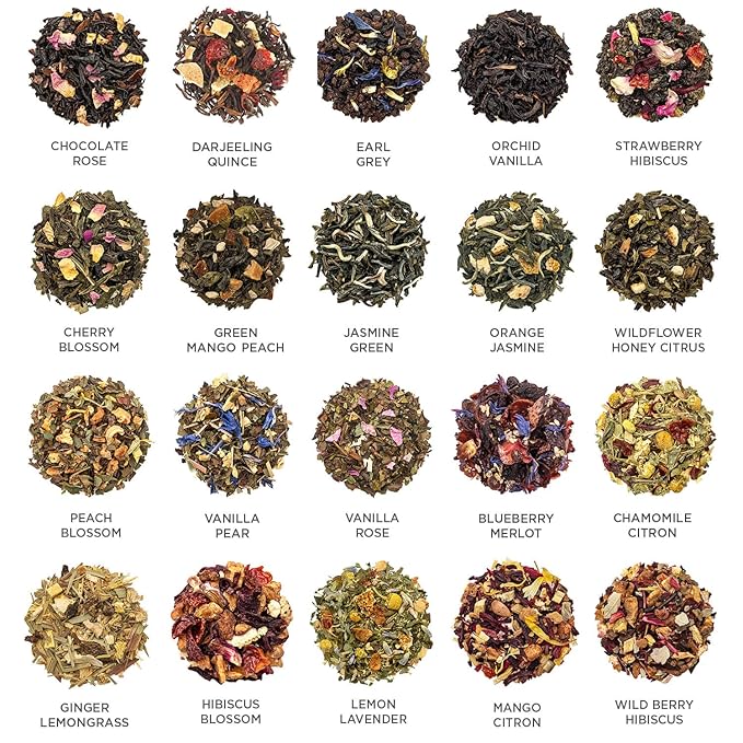 Tea Forte Jubilee Premium Tea Chest Gift Sampler, 40 Count, 2 of each Variety Blend Individually
