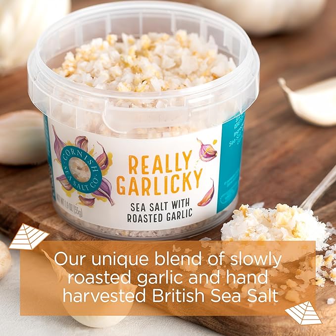 Cornish Sea Salt Really Garlicky Seasoning | Cooking & Hydration | Hand-Harvested in Celtic Waters