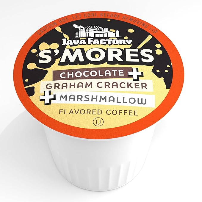 Java Factory Coffee Pods Chocolate, Graham Cracker and Marshmallow Flavored Coffee for Keurig K-Cup