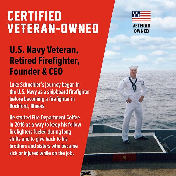 Fire Department Coffee - Gives Back to Firefighters - Irish Whiskey Infused K Cups - Non-Alcoholic
