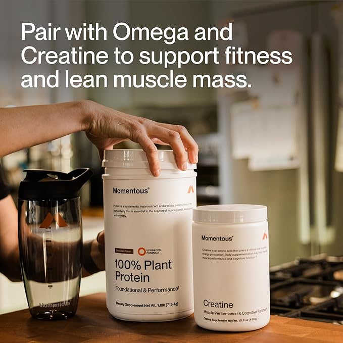 Momentous Vegan Protein Powder - 20 g Plant-Based Protein - NSF Certified for Sport - Gluten-Free
