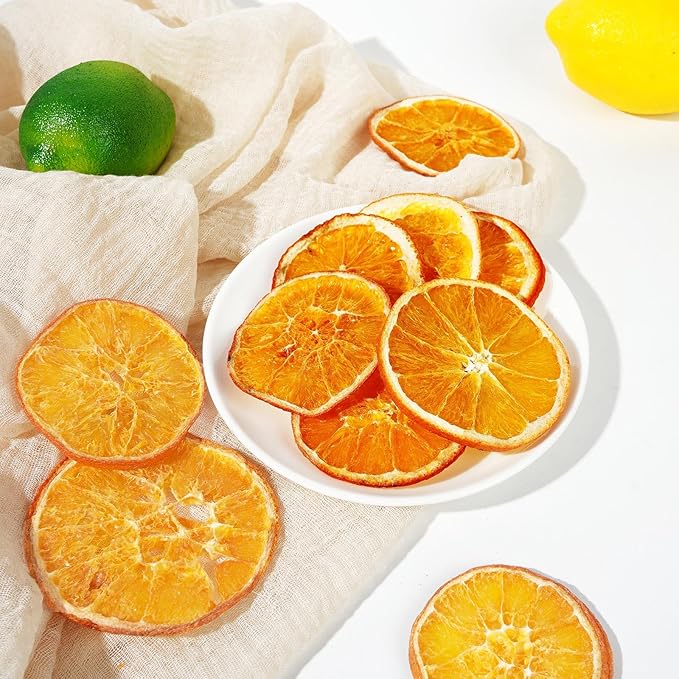 Dried Orange Slices,Dehydrated Orange Slices 8.82oz/250g Perfect for Cocktails,Fruit Tea, Garland