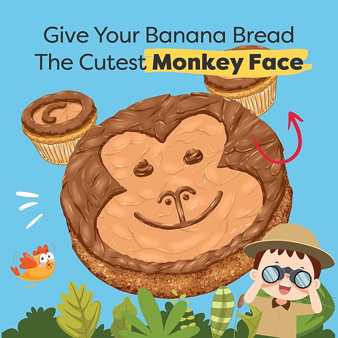 BAKETIVITY Monkey Banana Bread Kids Baking Kit | Banana Cake Kids Baking Set for Girls & Boys |