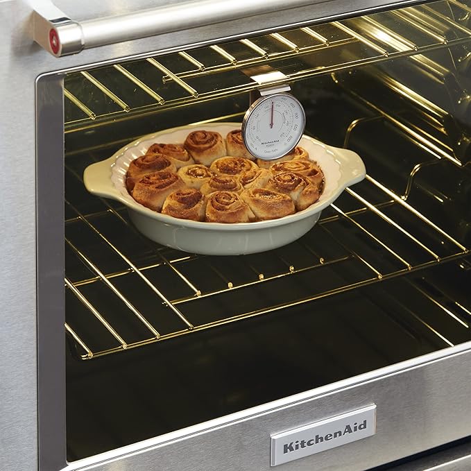 KitchenAid KQ903 3-in Analog Dial Oven/Appliance Thermometer, Oven Food Grill Chef Smoker Cooking