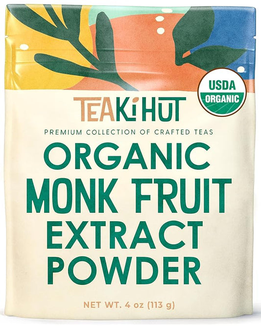 Organic Pure Monk Fruit Sweetener, No Erythritol 4oz, 100% Monk Fruit Extract Organic Powder for