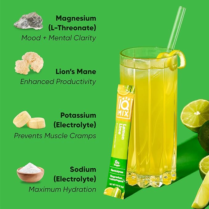 IQMIX Hydration Electrolyte Powder ??4-in-1 Formula for Hydration, Mental Clarity, Mood and
