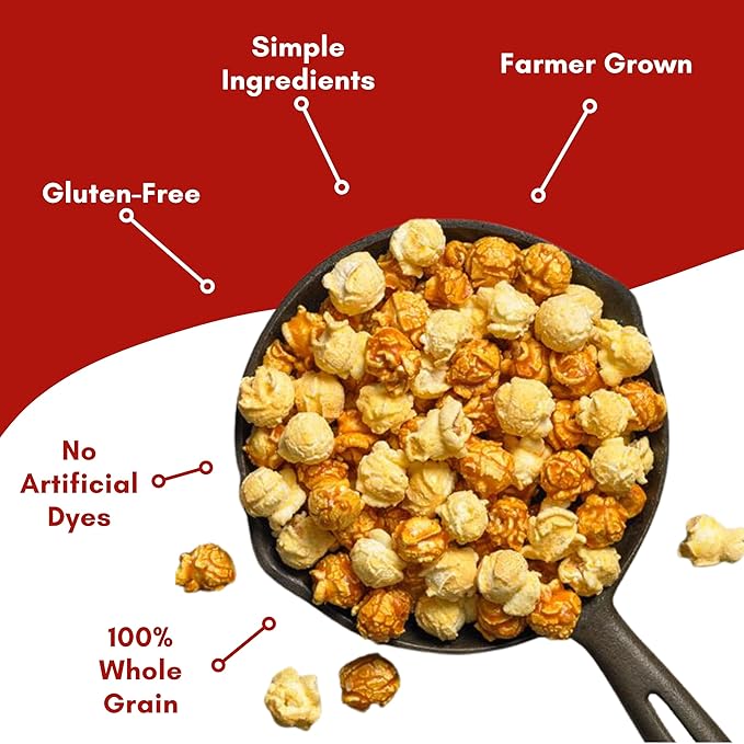 Colorado Jack Gourmet Caramel Popcorn: Real Butter & Vanilla, Farmer Grown, Delicious Snack Tasty