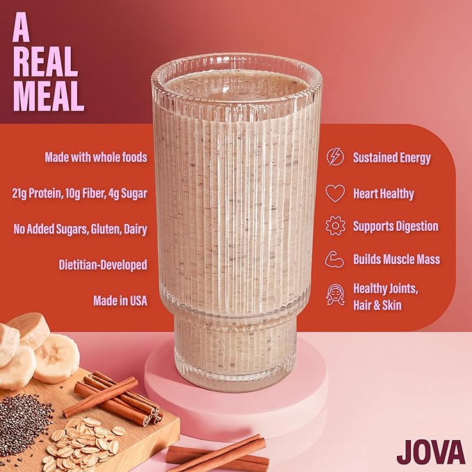 JOVA Cinnamon Smoothie Kit | Guilt-Free, Protein-Packed & Delicious | 25g Protein, 9g Fiber | Clean