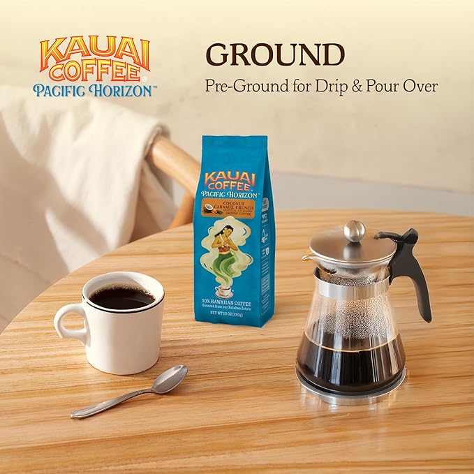 Kauai Coffee Ground Coffee ??Smooth, Rich, Medium Roast ??Nutty Caramel and Tropical Coconut